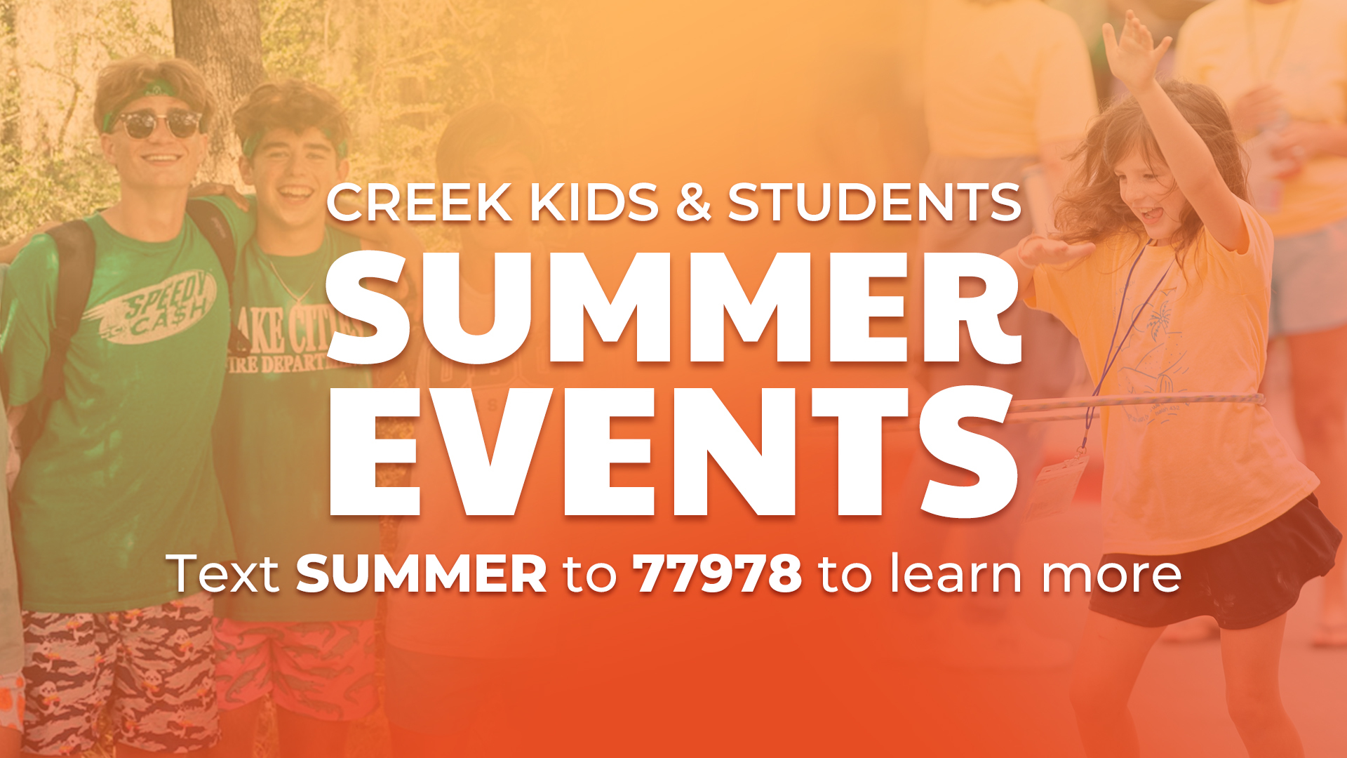 Cottonwood Creek - Kids & Students Summer Events