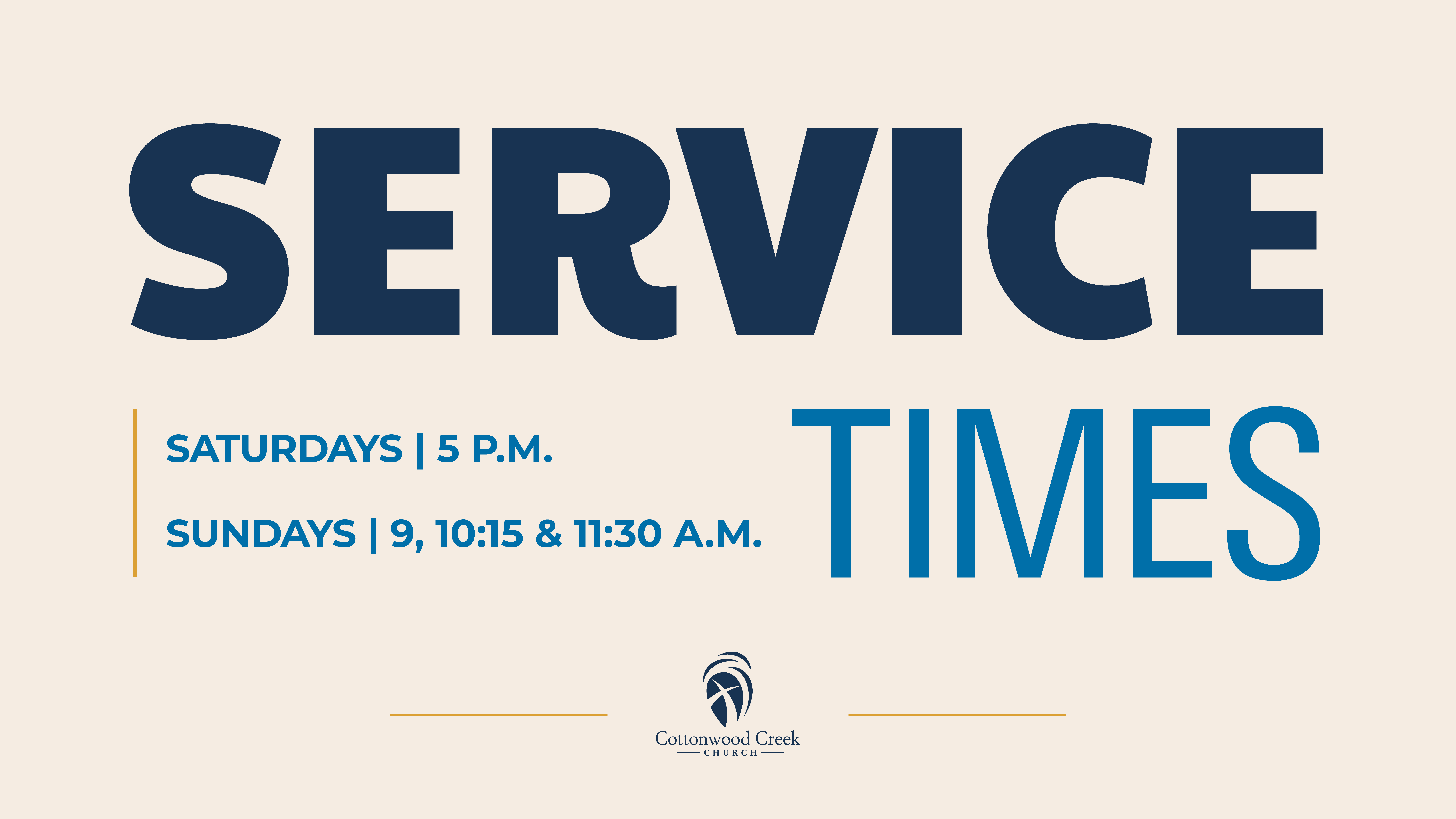 Cottonwood Creek Church - Saturday Night Service