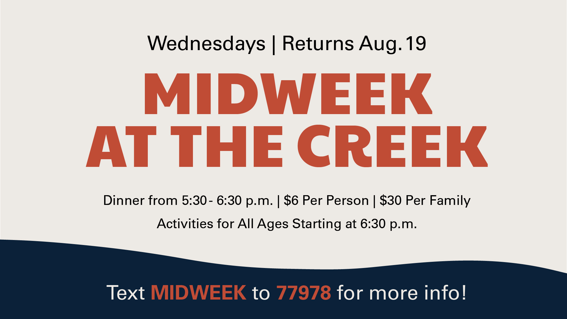 Cottonwood Creek - Midweek Returning