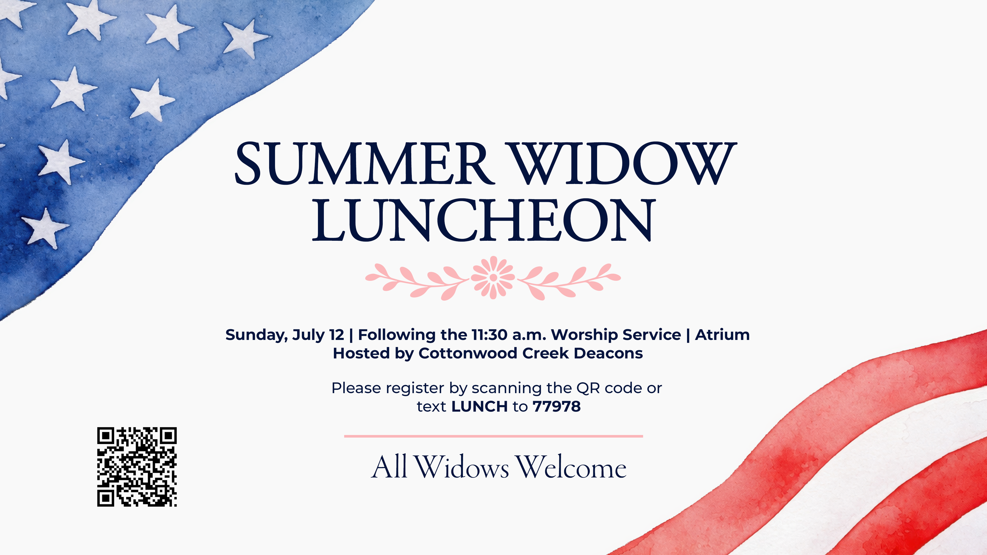 Cottonwood Creek Church - Summer Widow Luncheon