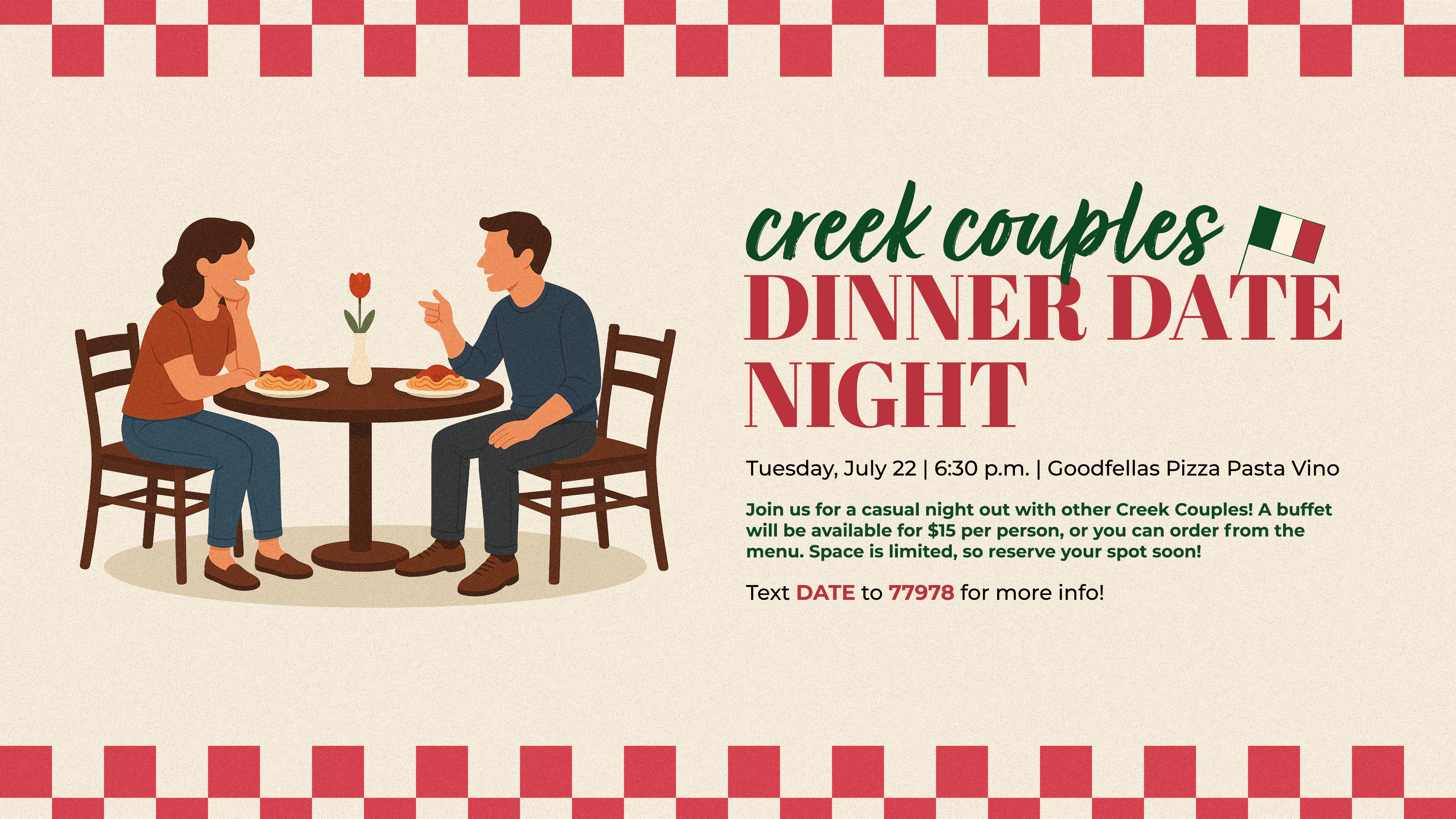 Cottonwood Creek Church - Creek Couples Dinner Date Night